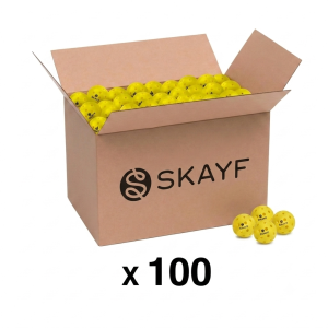 Pack de balles pickleball Hybrid SKAYF jaune intérieur extérieur